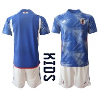 Dětský Fotbalový dres Japonsko MS 2022 Domácí Krátký Rukáv (+ trenýrky)